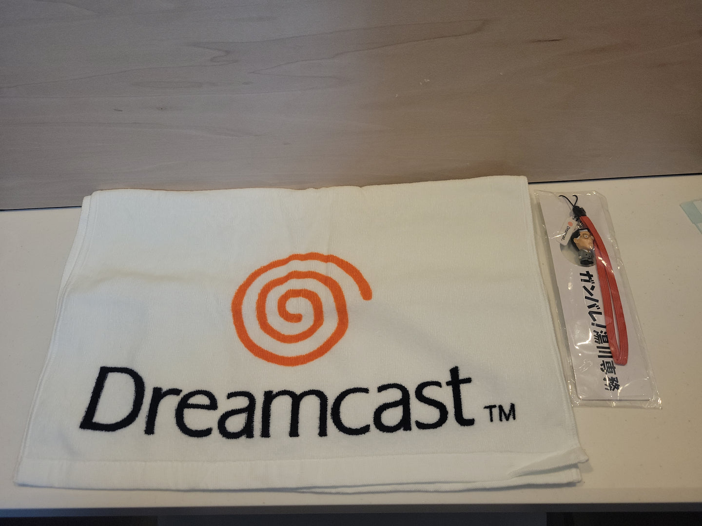 Dreamcast Towel + Hidekazu Yukawa strap - toy action figure gadgets