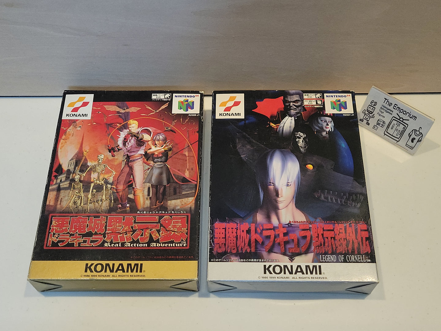 Akumajo Dracula Mokushi Hashumi + Akumajo Dracula Mokushiroku: Legend of Cornell - Nintendo64 N64 Nintendo 64