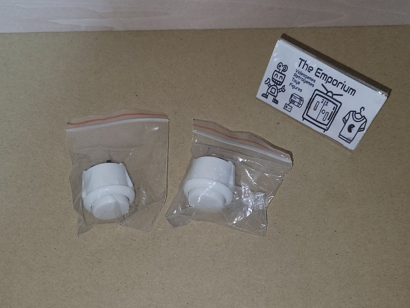 Arcade Push button 24mm White Snap-in (set of 2) - Arcade Pcb Printed Circuit Board