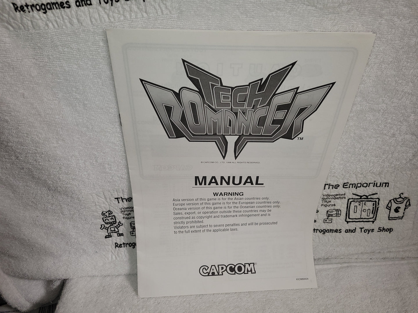 Tech Romancer manual -  arcade artset art set