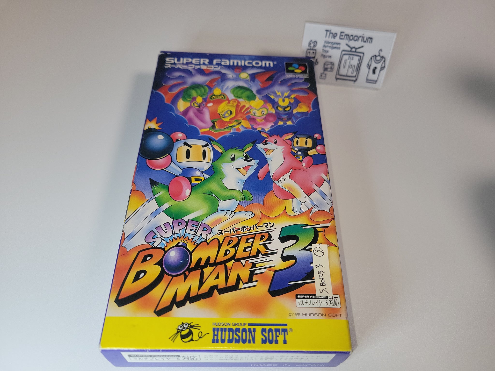 NINTENDO SUPER FAMICOM GAME BOMBERMAN 3 BOMBER MAN W BOX MANUAL JAPAN  COMPLETE